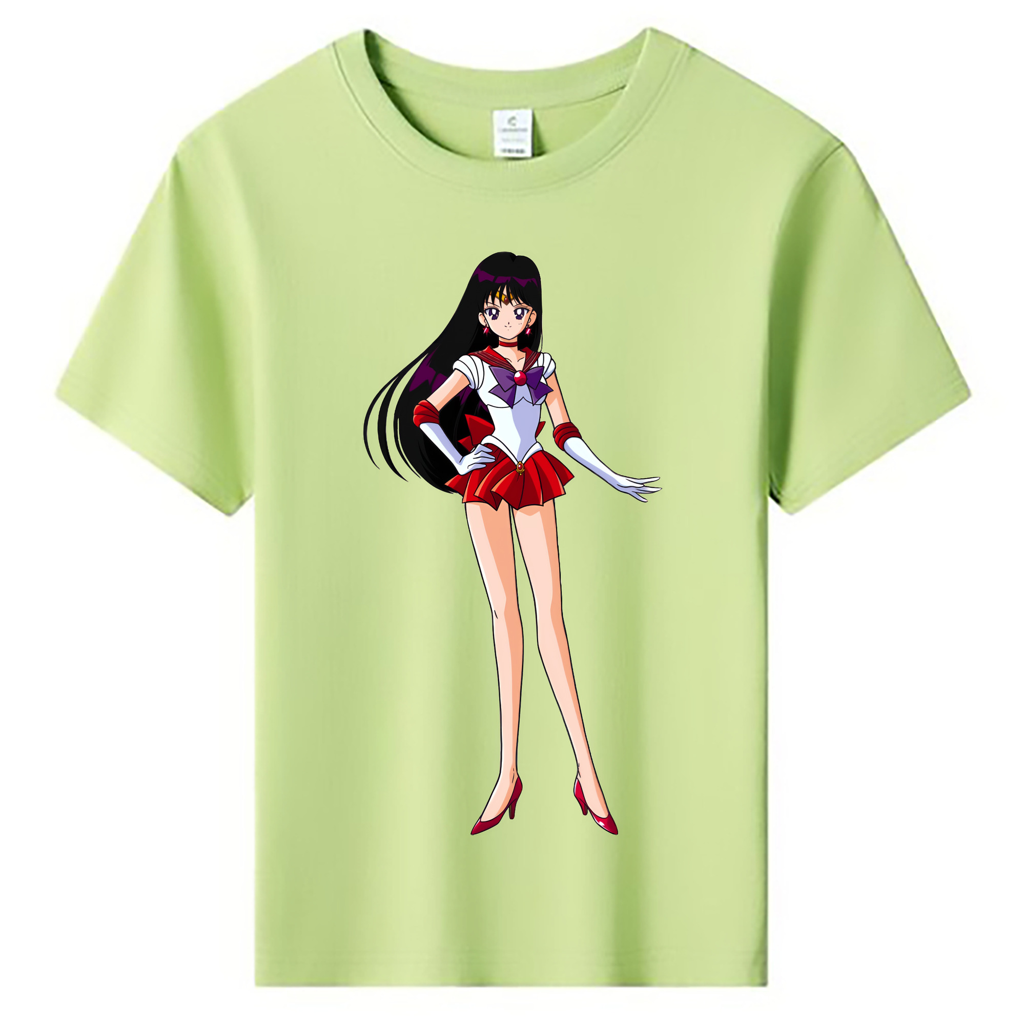 （画像用） 美少女戦士セーラームーン 火野レイ ひの レイ Sailor Moon Hino Rei （セーラーマーズ,Sailor Mars） 綿100％キッズTシャツ（フロントプリント）